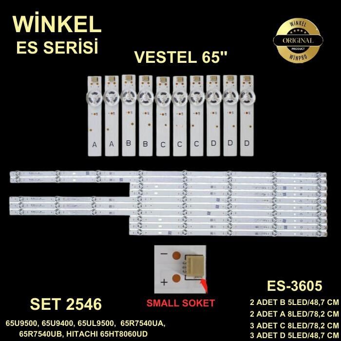 TV LED BAR-2546 TAKIM 10 LU-65UL3063-65UA3A63-65UL2163-65UL2063-65UL3063-65UA3A6-WİNKEL