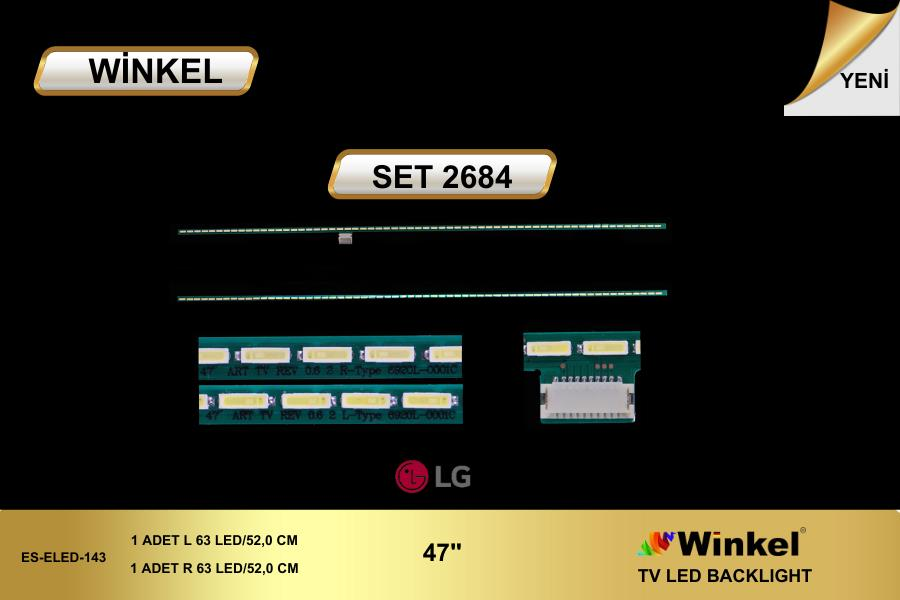 TV LED BAR 2684-2 Lİ ÇUBUK-47LM640S-47PFL6907-WİNKEL