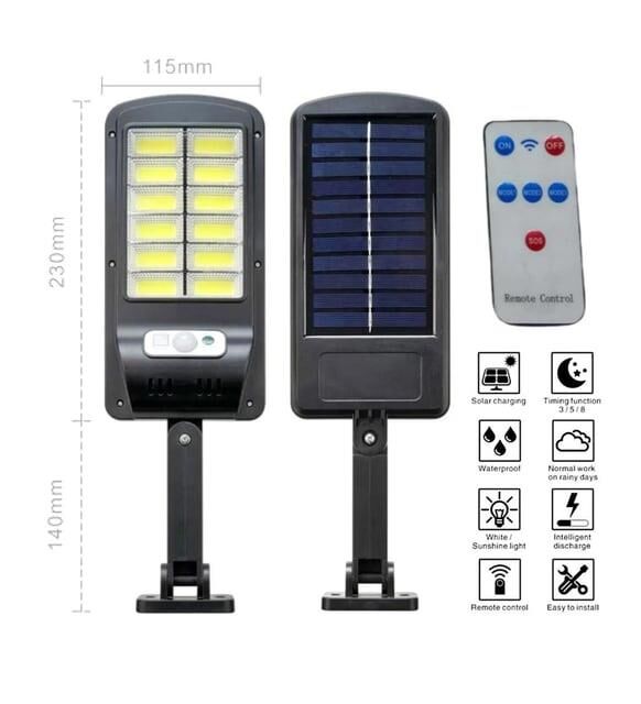 PANTHER LD-12 GÜNEŞ PANELLİ SENSÖRLÜ SOKAK LAMBASI