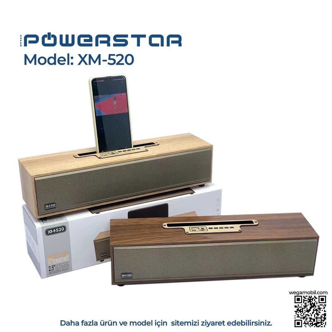 MÜZİK KUTUSU POWERSTAR XM-520 BLUETOOTH - USB - HAFIZA KARTI