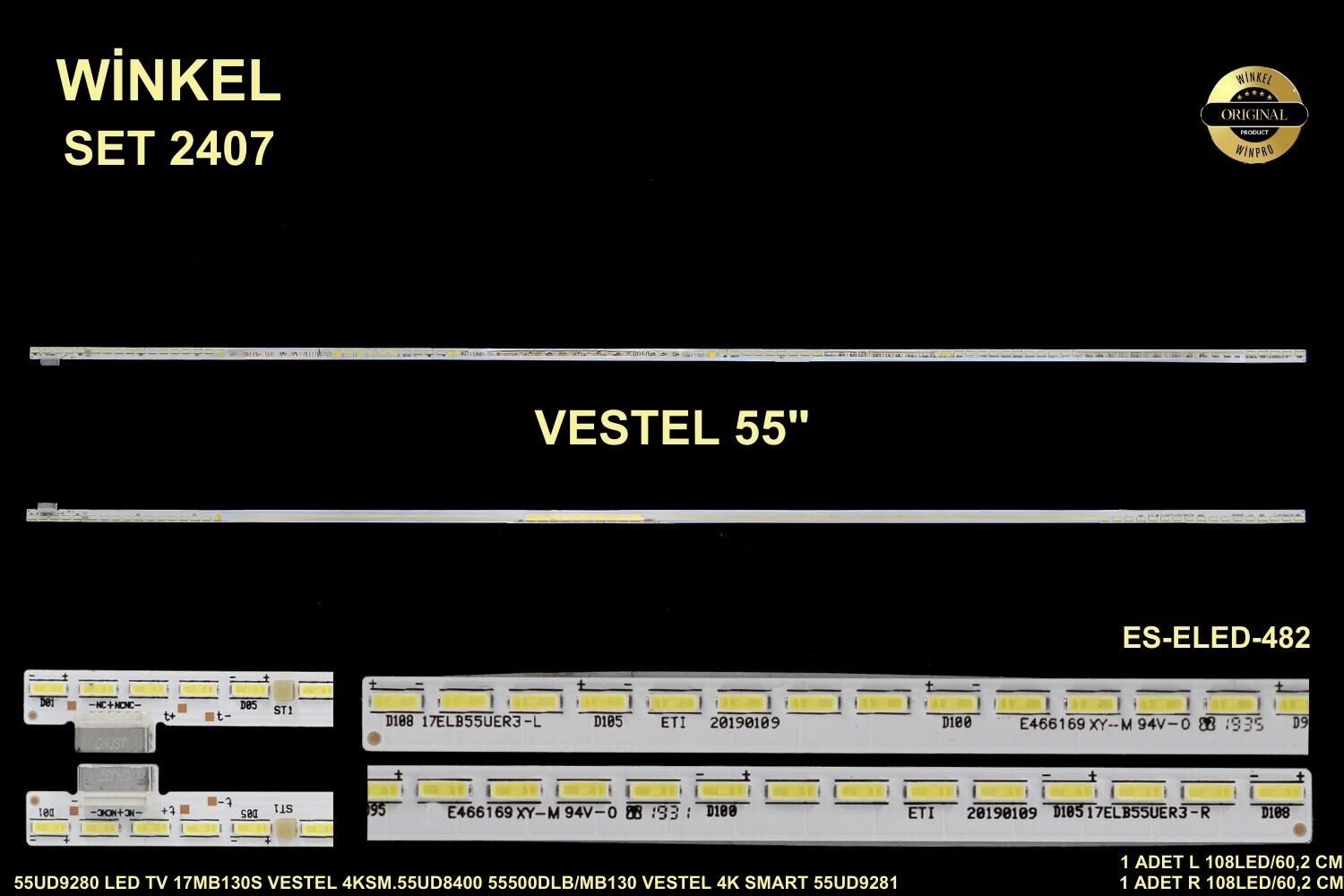 TV LED BAR -2407 2 Lİ CUBUK-405LB/MB130 ZP,55UD9300,17MB130S,108EA R-TYPE REV0.4-WİNKEL