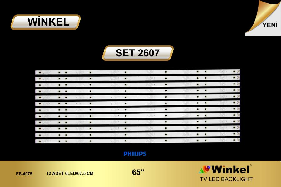 TV LED BAR -2607 TAKIM 12 Lİ-65PUS6504,70PUS7805,LBM650M0601-HF-4,TPT650J1-ES-4075-WİNKEL
