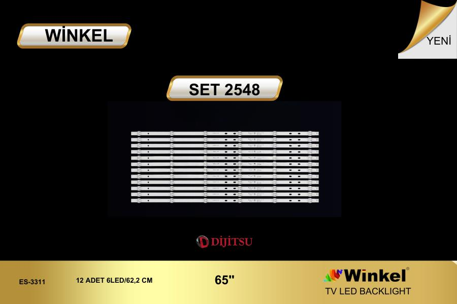 TV LED BAR 2548 TAKIM 12 Lİ-DLED65KJAH-DLED65HD 12X6 1003 2021-4-1803A6CX-62212 K-WİNKEL