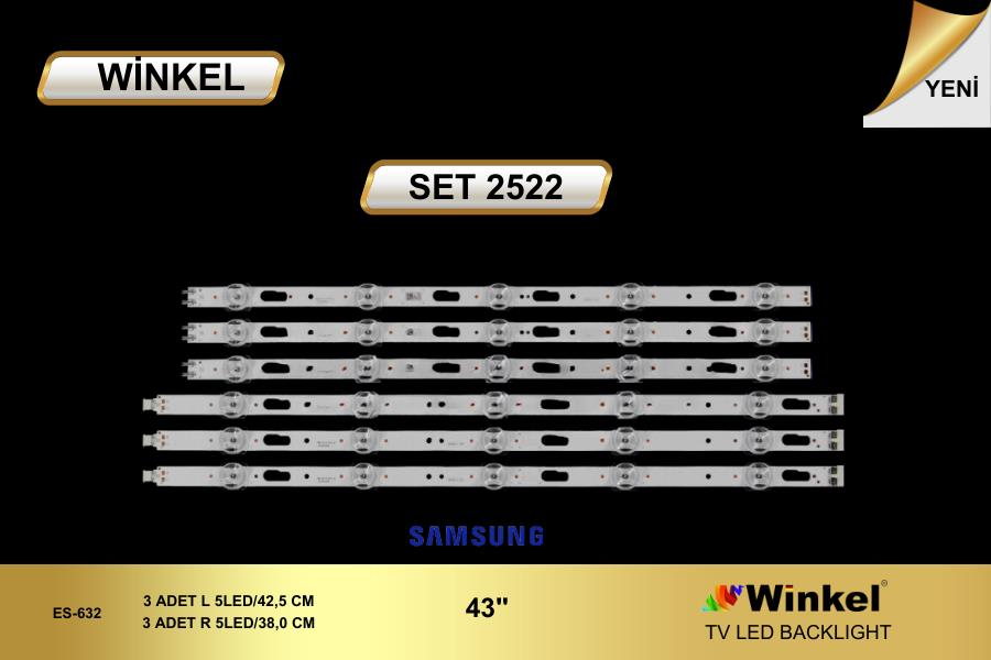 TV LED BAR 2522 TAKIM 6 LI-43TU7000U UE43TU7100U UE43TU8000U-UE43AU7000U UE43AU7100-WİNKEL