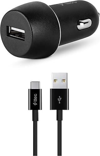 TTEC 2CKS20CS SmartCharger 2.1A Araç Şarj Aleti + Type-C Kablo Siyah