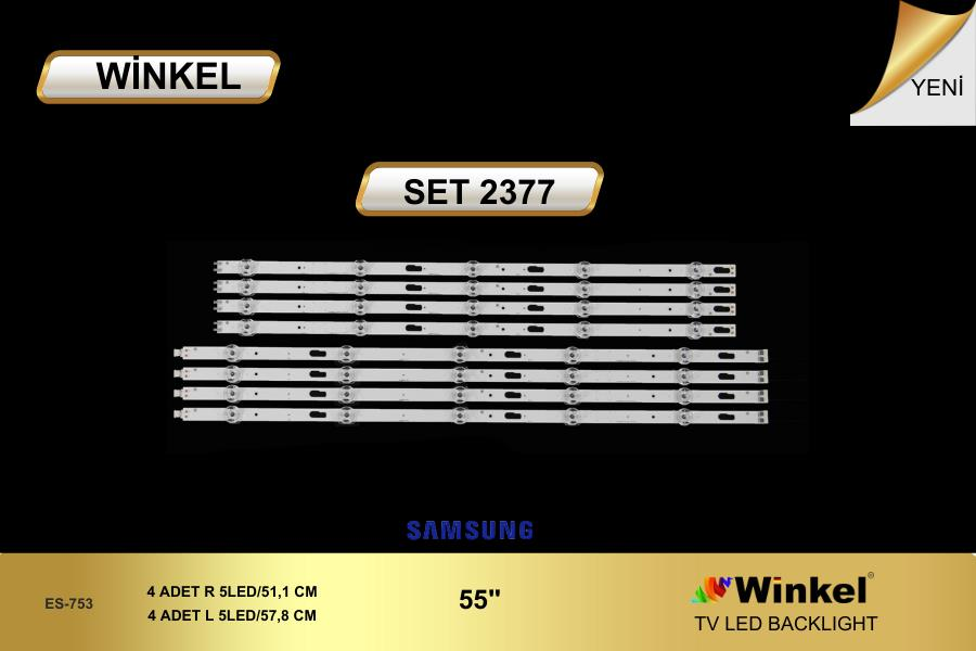 TV LED BAR 2377-2521 TAKIM 8 Lİ-UE55AU7000U UE55AU7100U UE55CU7000U UE55CU7100U-WİNKEL