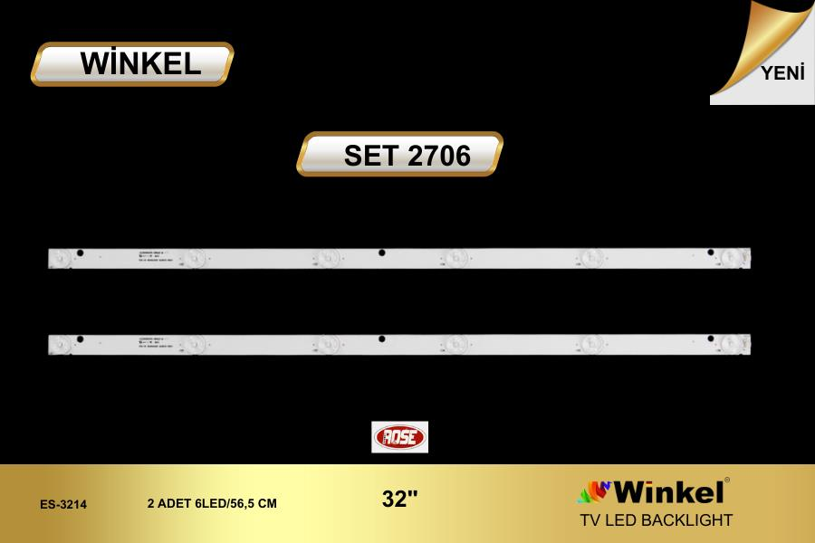 TV LED BAR 2706 TAKIM 2 Lİ-KJ32D06-ZC22AG-05, 303KJ320043, KJ320M11, KJ32D06-ZC22A-WİNKEL