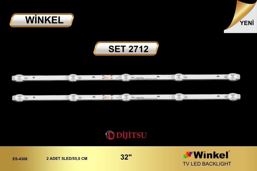 TV LED BAR 2712 TAKIM 2 Lİ- U3200STR-303KJ320055D- ES-4308-WİNKEL