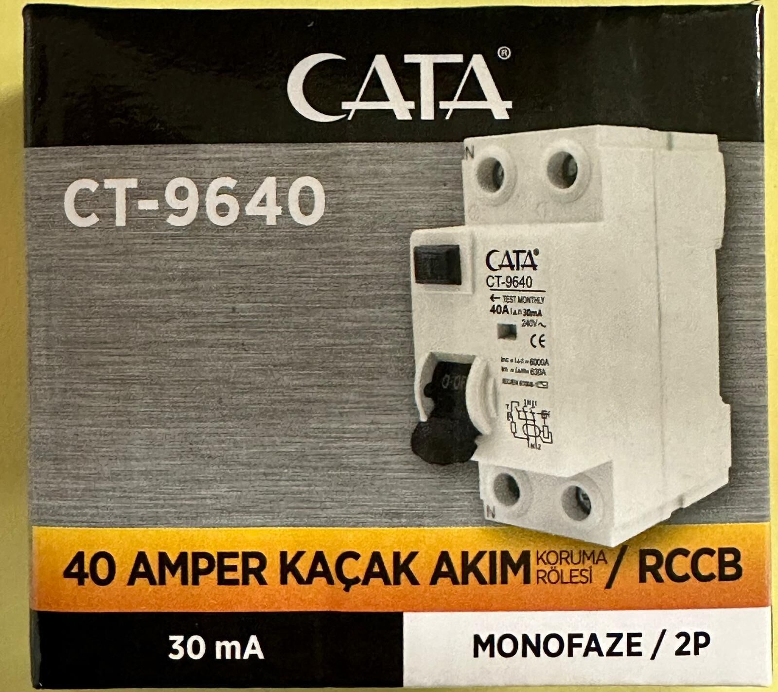 CATA KAÇAK AKIM 2X40 AMPER 30 MA CT-9640