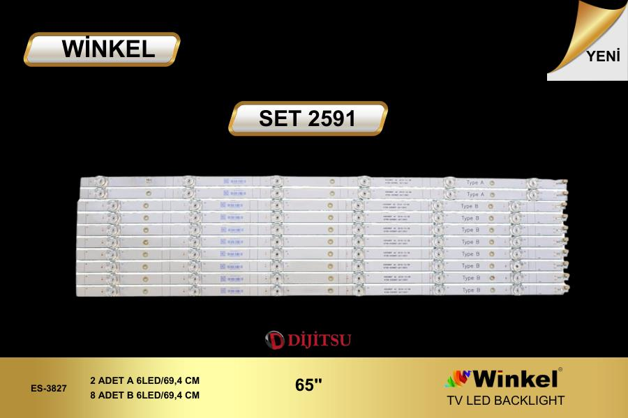 TV LED BAR 2591 TAKIM 10 LU--K65WDF-A2113N21 K650WDF-K650WDF-65DS8800-WİNKEL