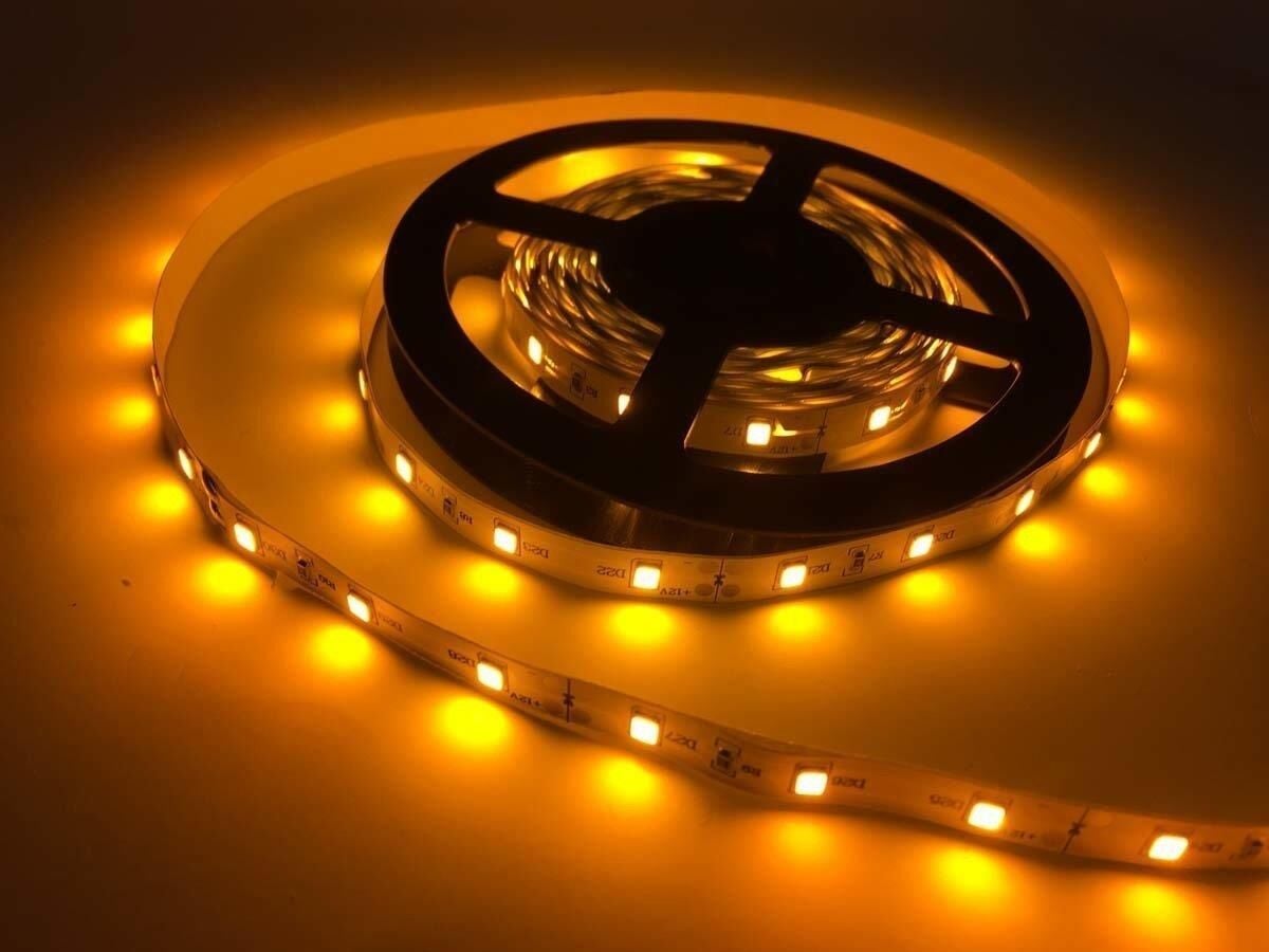 ŞERİT LED 12 V İÇ MEKAN AMBER 3 ÇİPLİ 5MT CATA