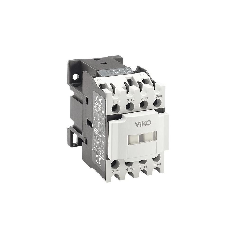 VİKO KONTAKTÖR MİNİ 9 AMPER 1NO  BOBİNLİ VTCM-09/10/S