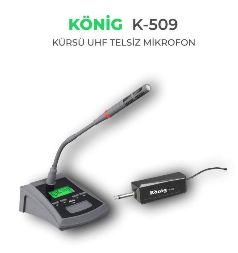 KÖNİG K-509 KÜRSÜ UHF TELSİZ MİKROFON