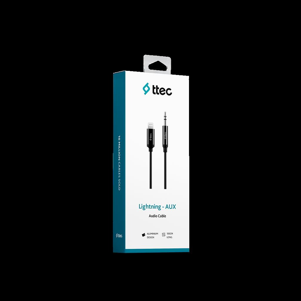 TTEC AUX - İPHONE KABLO 1MT 2DK42S SİYAH