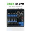 KÖNİG KA-6701 2X350W USB-BT--700 WATT 6 KANAL POWER MİXER