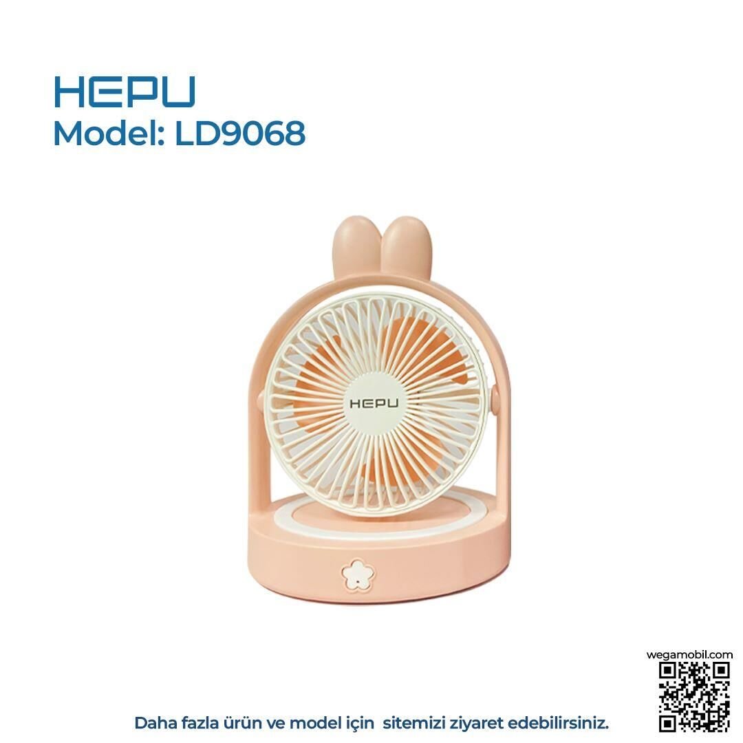 HEPU LD-9068 ŞARJLI MASAÜSTÜ FAN VANTİLATÖR