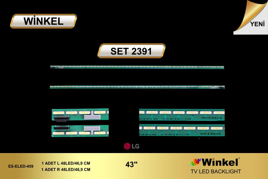 TV LED BAR 2391 2 Lİ ÇUBUK-43LX540S,43SE3KB,43UF7787-ELED459-WİNKEL