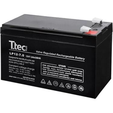 12 VOLT 7 AMPER AKÜ TTEC 151x65x94 2 KG