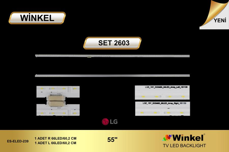 TV LED BAR -2603 2 Lİ ÇUBUK - 66 LED-55NANO866NA, 55SM8200PLA, 55SM8600PLA-WİNKEL
