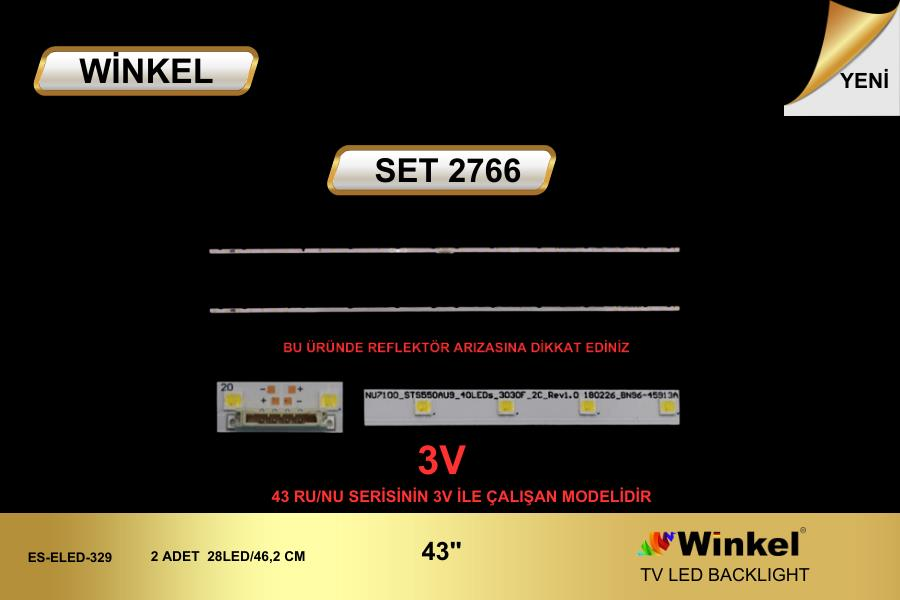 TV LED BAR -2766 2 Lİ ÇUBUK-UE43NU7100U-UE43NU7400UHG43EJ690UB-ELED-329-WİNKEL