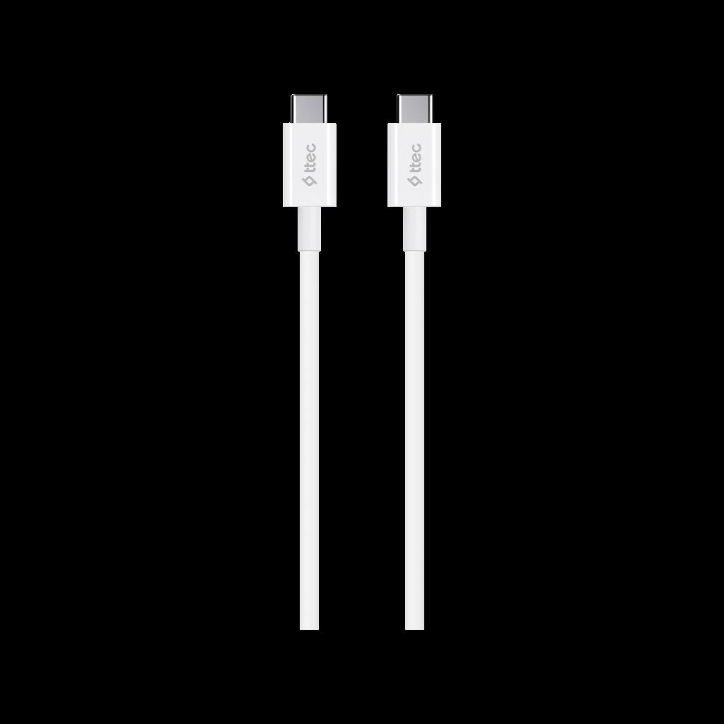 TTEC 2DK36B USB-C - USB-C Type-C 120cm 65W PD/QC Hızlı Şarj/Data Kablosu Beyaz Beyaz