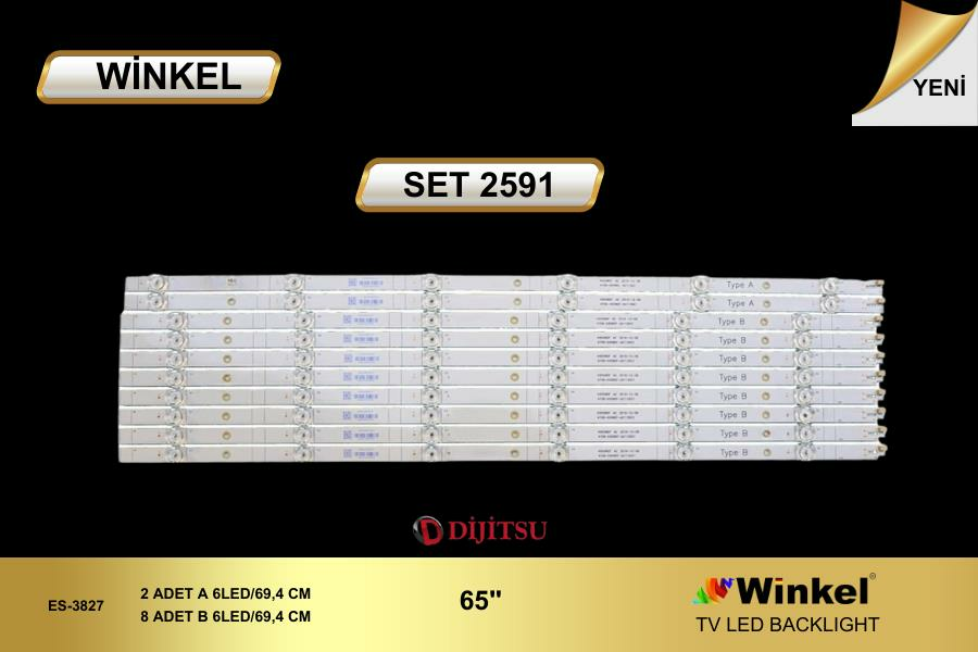TV LED BAR -2591 TAKIM 10 LU--K65WDF-A2113N21 K650WDF-K650WDF-65DS8800-WİNKEL