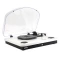 UMİE Bemol Beyaz Piano Kaplama 10W BT İN, BT OUT, RCA, USB Özellikli Nostaljik Pikap