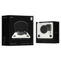 UMİE Bemol Beyaz Piano Kaplama 10W BT İN, BT OUT, RCA, USB Özellikli Nostaljik Pikap