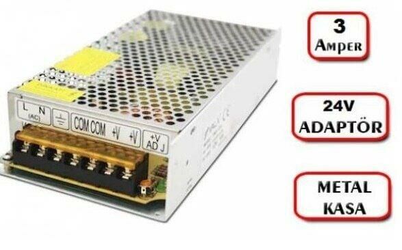 24 VOLT 3 AMPER METAL KALIN KASA ADAPTÖR HİGHTEK HT1096