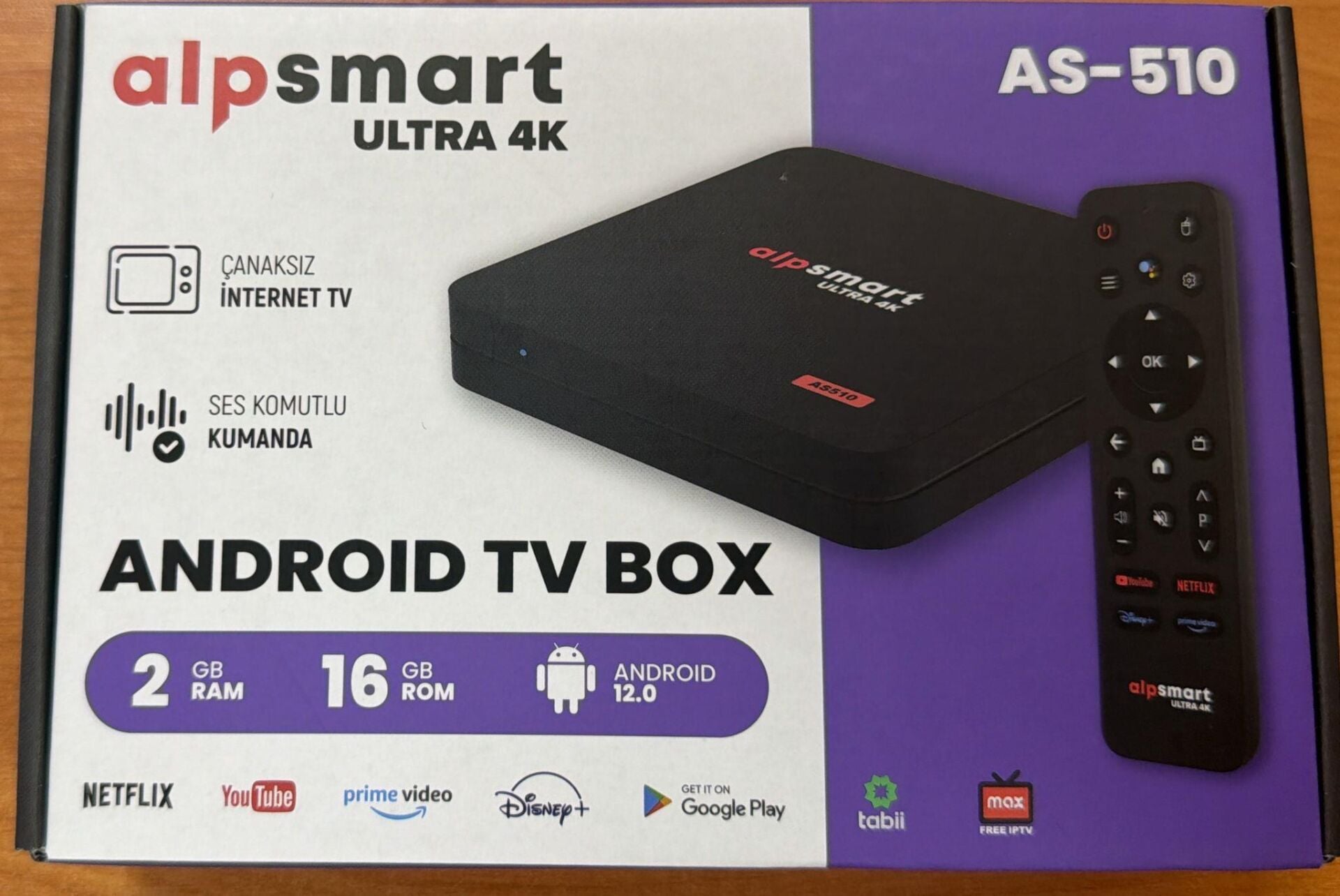 ALPSMART AS-510 2GB - 16GB - SESLİ KOMUT - 4K - ANDROİD 12 TV BOX