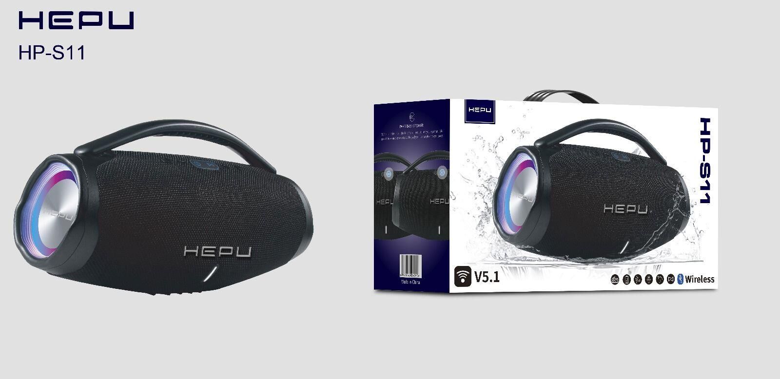 HEPU S11 BLUETOOTH USB ŞARJLI RGB IŞIKLI MÜZİK KUTUSU