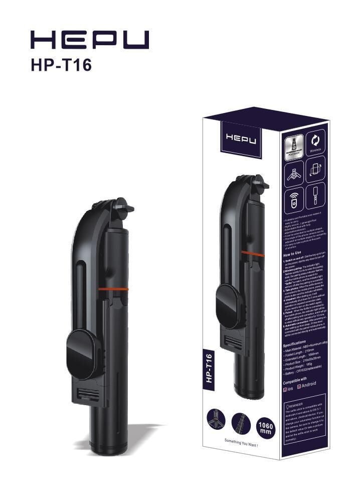 HEPU HP-T16 TRIPOD + SELFİE ÇUBUĞU