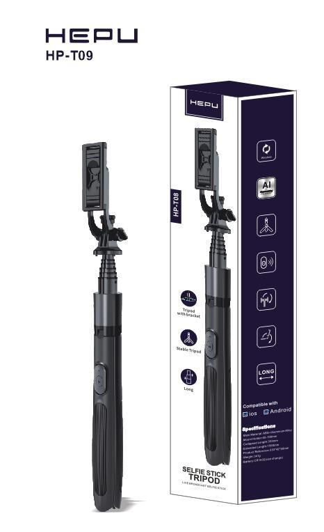 HEPU HP-T09 TRIPOD + SELFİE ÇUBUĞU
