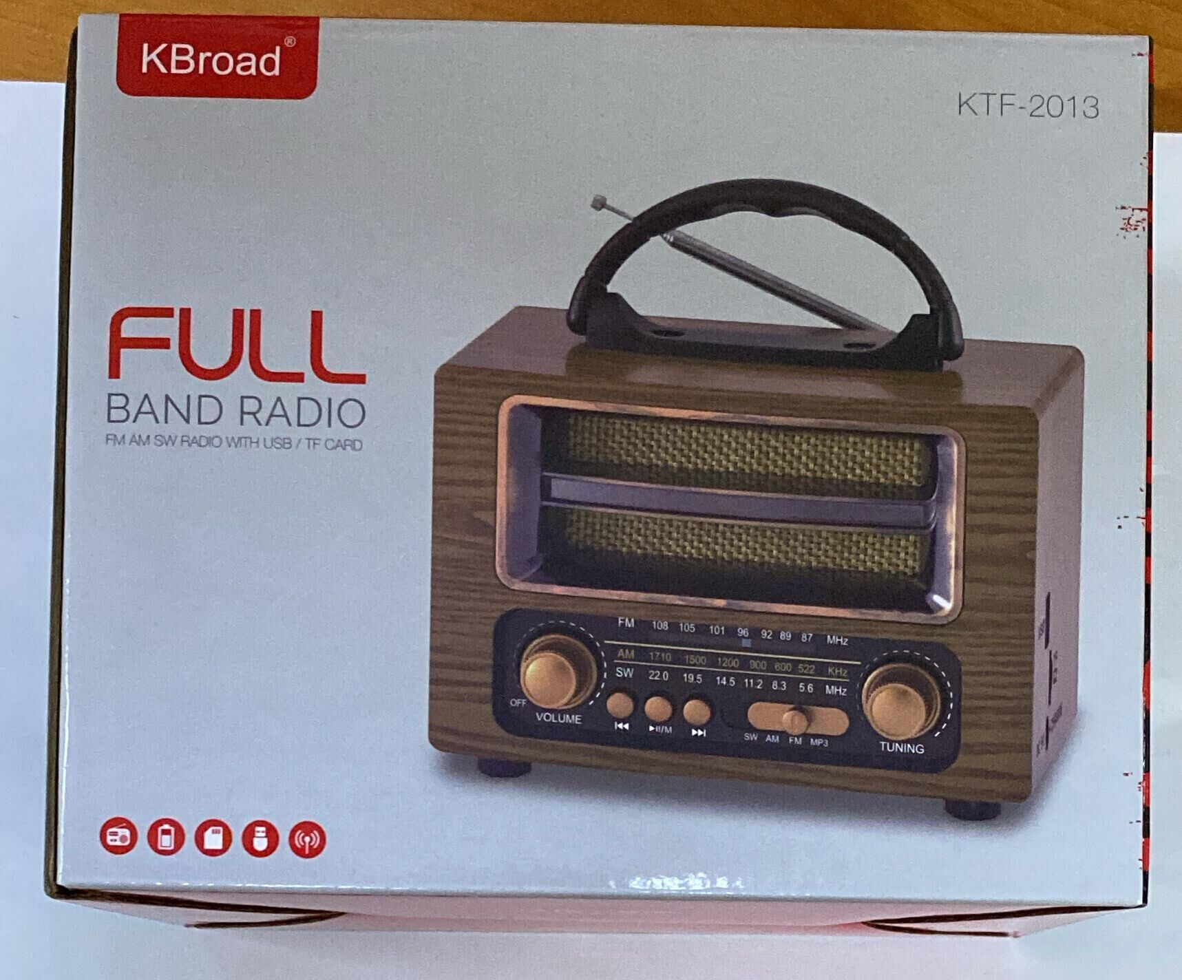 KBROAD KTF-2013 NOSTALJİK RADYO BLUETOOTH USB MİCROSD