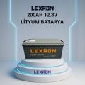 12 VOLT 200 AMPER 6000 CYCLE LİFEPO4 EKRANLI LİTYUM AKÜ LEXRON