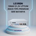 51.2 VOLT 100 AMPER LİFEPO4 LİTYUM AKÜ EKRANLI METAL KASA LEXRON