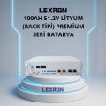 51.2 VOLT 100 AMPER LİFEPO4 LİTYUM AKÜ EKRANLI METAL KASA LEXRON