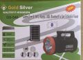 GOLDSILVER GS-540 GÜNEŞ PANELLİ USB+RADYO+BT+3 ADET LED AMPULLU  ŞARJLI KAMP FENER SETİ