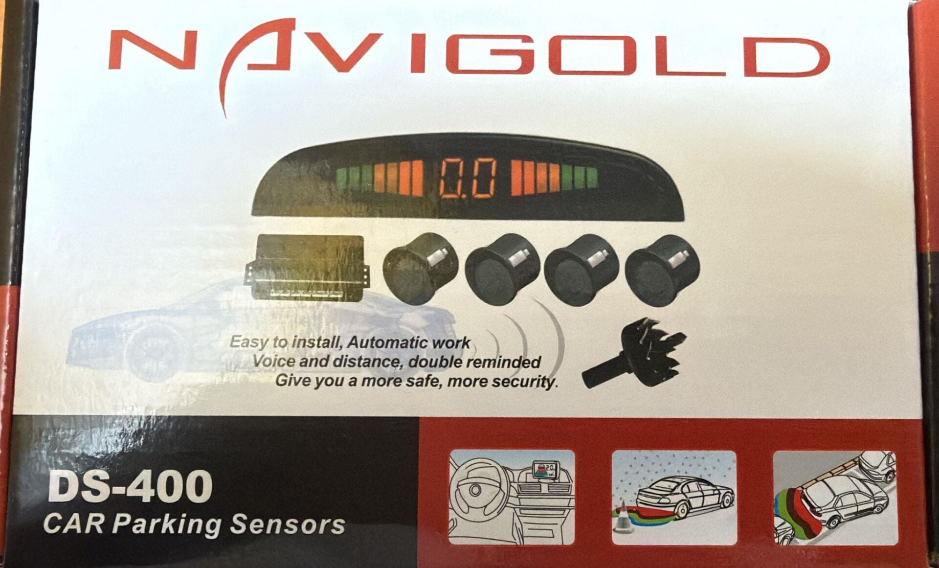 NAVIGOLD DS-400 PARK SENSÖRÜ 4 LÜ EKRANLI