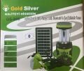 GOLDSILVER GS-906 GÜNEŞ PANELLİ USB-BT-RADYO-3 ADET LED AMPULLU  ŞARJLI KAMP FENER SETİ
