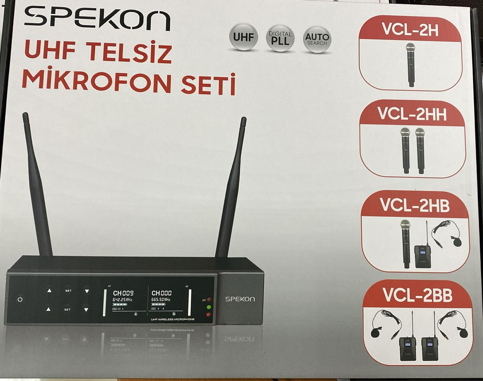 SPEKON VCL-2HB 1 EL + 1 YAKA UHF TELSİZ MİKROFON