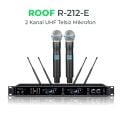 ROOF R-212 UHF 2 EL TELSİZ MİKROFON