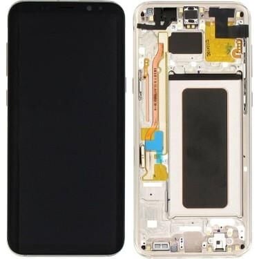 TELEFON EKRANI SAMSUNG S8 KVK SERVİS ORJİNALİ GOLD