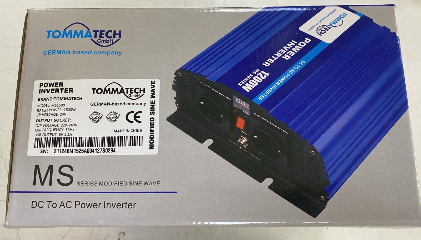 İNVERTER 1500 WATT 24 VOLT  MODİFİYE SİNÜS-TOMMATECH