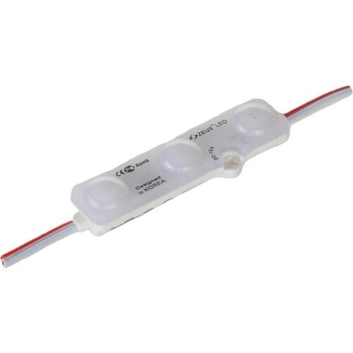MODÜL LED 12 VOLT 3 LÜ BEYAZ LENSLİ  IP65