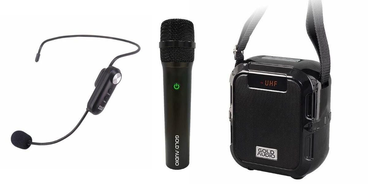 GOLD AUDIO GR13 REHBER ANFİSİ 1 EL+1 KAFA ŞARJLI BLUETOOTH KABLOSUZ