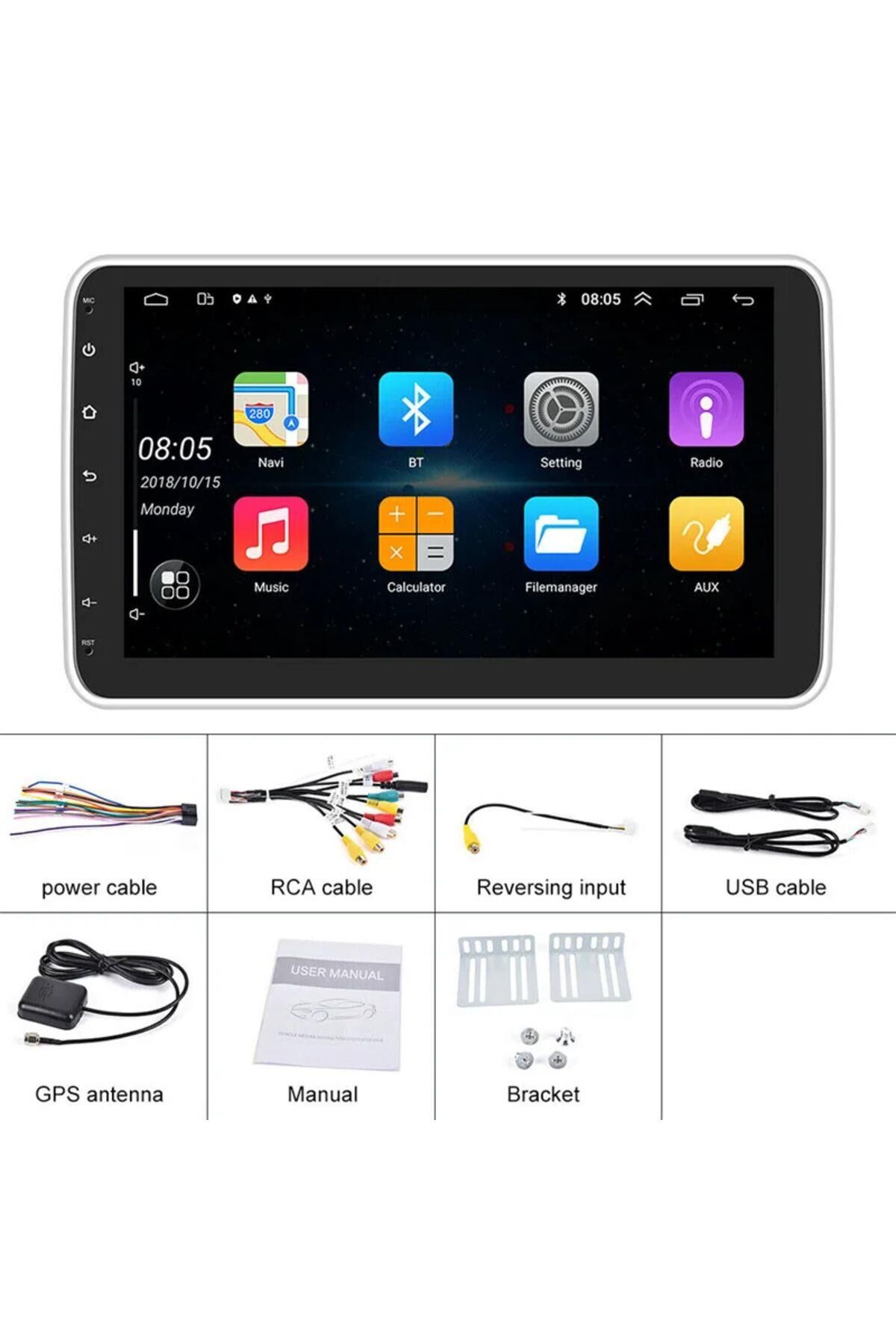 NAVIGOLD EM-3000 2GB RAM + 32GB HAFIZA 10'' TABLET CARPLAY + KAMERA + GPS OTO TEYP