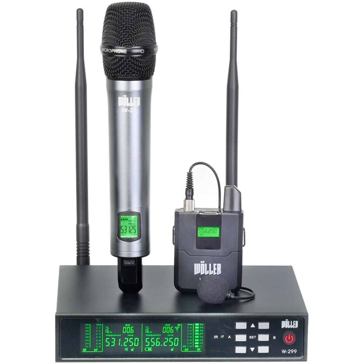 WÖLLER W-299 1 EL1 YAKA UHF ŞARJLI KABLOSUZ MİKROFON