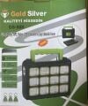 GOLDSILVER GS-908 GÜNEŞ PANELLİ USB-BT-RADYO-3 ADET LED AMPULLU  ŞARJLI KAMP FENER SETİ