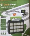 GOLDSILVER GS-908 GÜNEŞ PANELLİ USB-BT-RADYO-3 ADET LED AMPULLU  ŞARJLI KAMP FENER SETİ